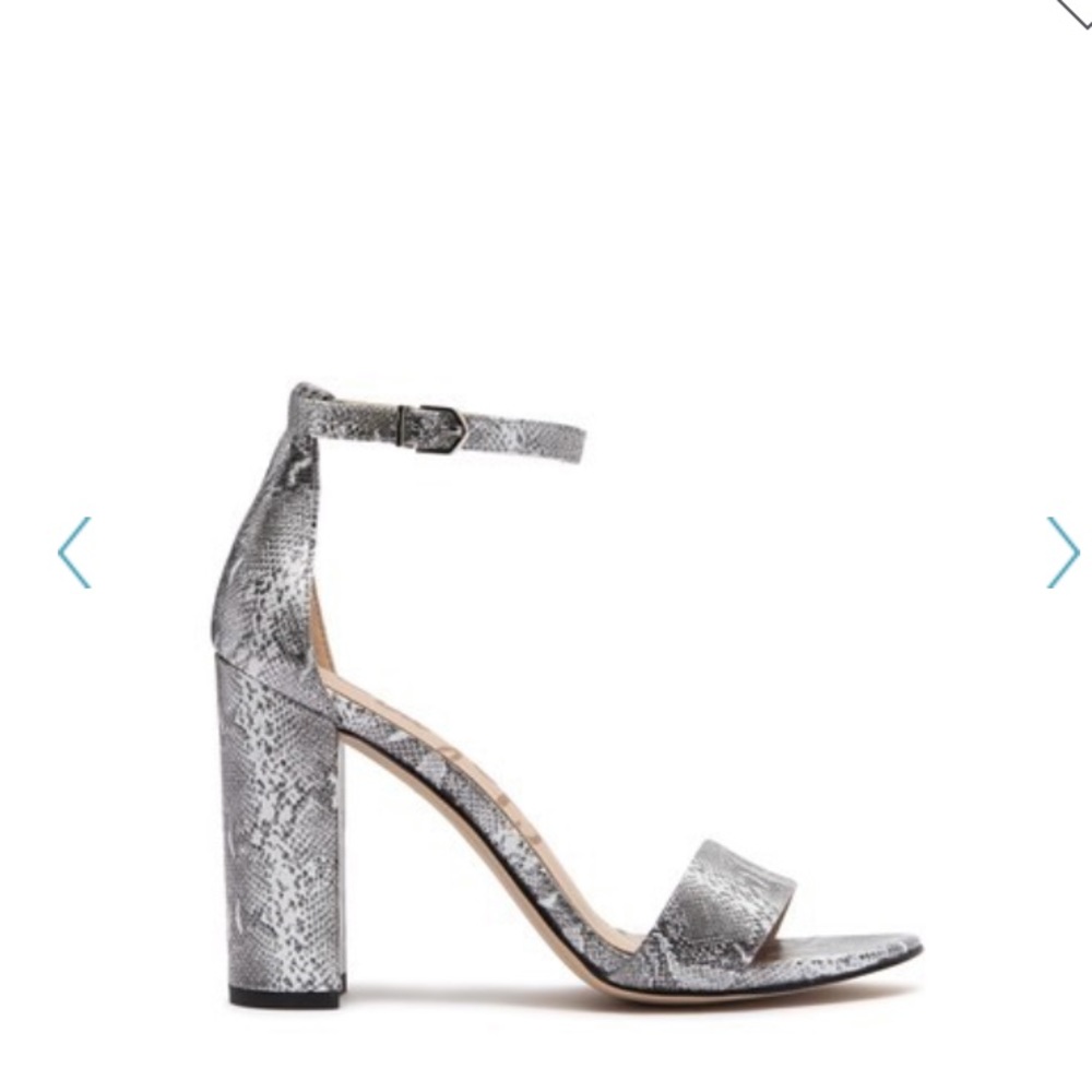 New Sam Edelman Yaro Snake block heel sandal, size 9 - Picture 3 of 10